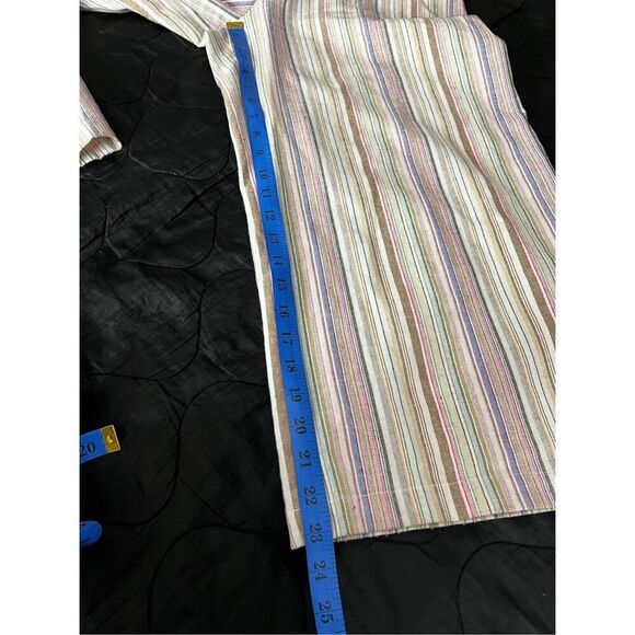 Tart Jumpsuit Womens M Striped Strapless Sweetheart Christy Linen Blend Wide-Leg - Picture 11 of 16